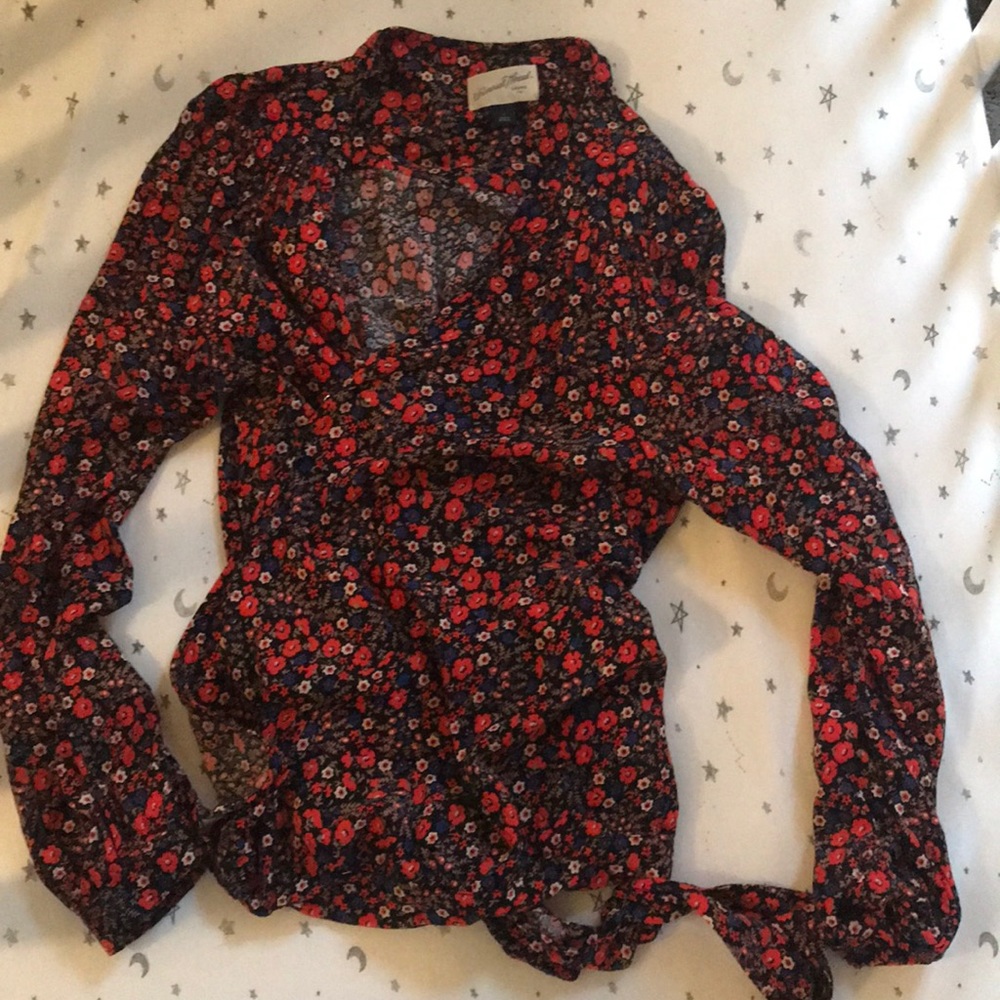 Woman’s floral blouse